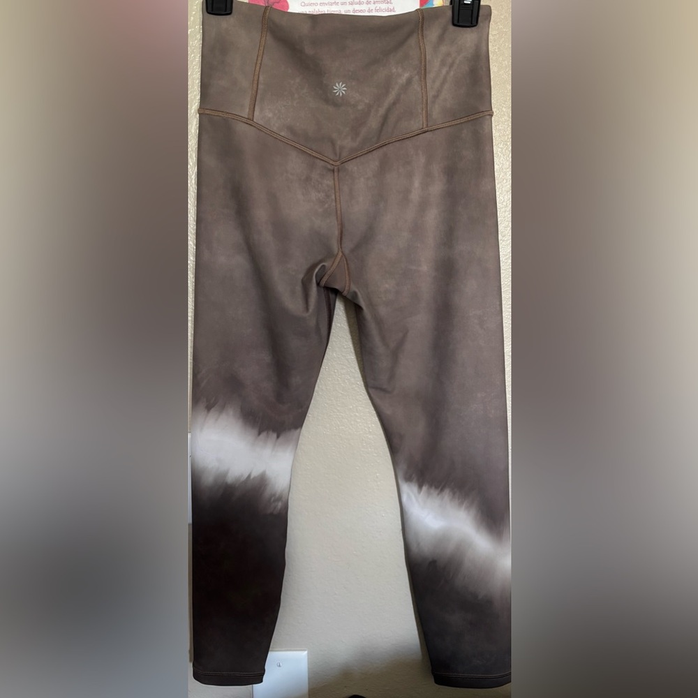 Athleta Gray and Cream Leggings women’s Size S